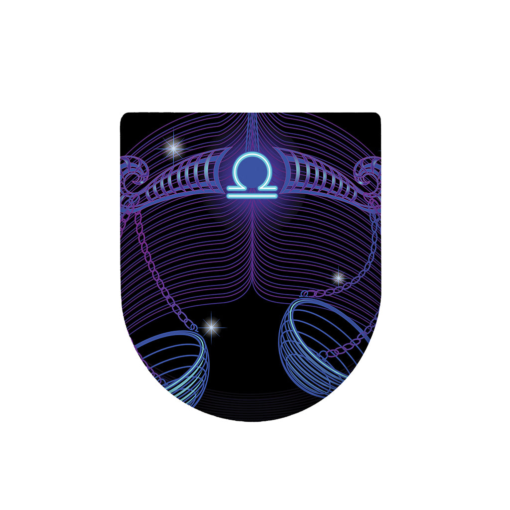 Dark Libra Zodiac Sign Print Toilet Lid Cover