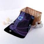 Dark Libra Zodiac Sign Print Towel