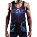 Dark Libra Zodiac Sign Print Men's Workout Tank Top