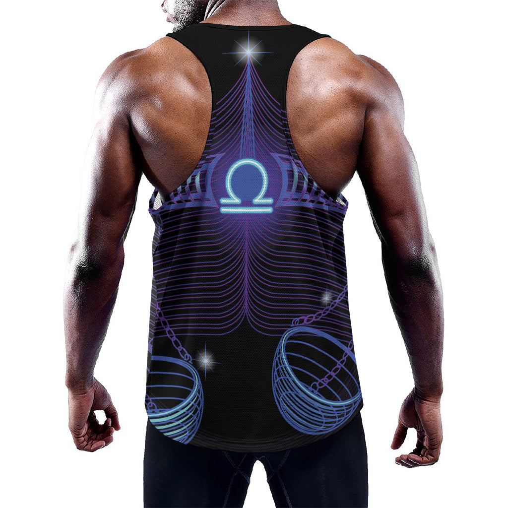 Dark Libra Zodiac Sign Print Training Tank Top