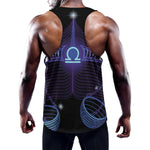 Dark Libra Zodiac Sign Print Training Tank Top