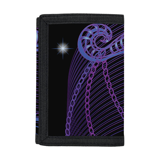 Dark Libra Zodiac Sign Print Trifold Wallet