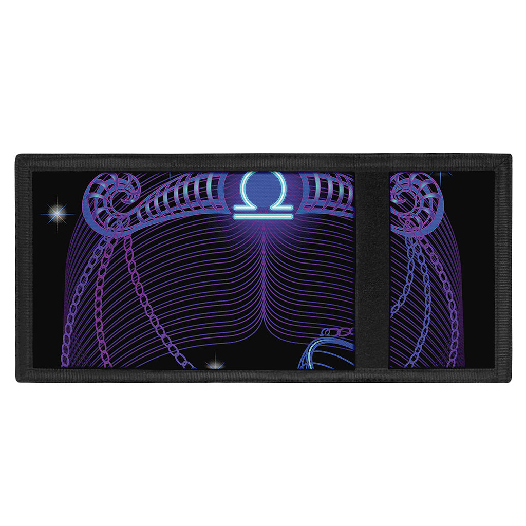Dark Libra Zodiac Sign Print Trifold Wallet