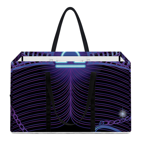 Dark Libra Zodiac Sign Print Utility Tote Bag