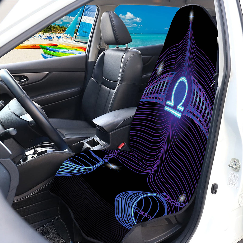 Dark Libra Zodiac Sign Print Waterproof Car Seat Cover