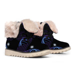 Dark Libra Zodiac Sign Print Winter Boots