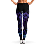 Dark Libra Zodiac Sign Print Women's Leggings
