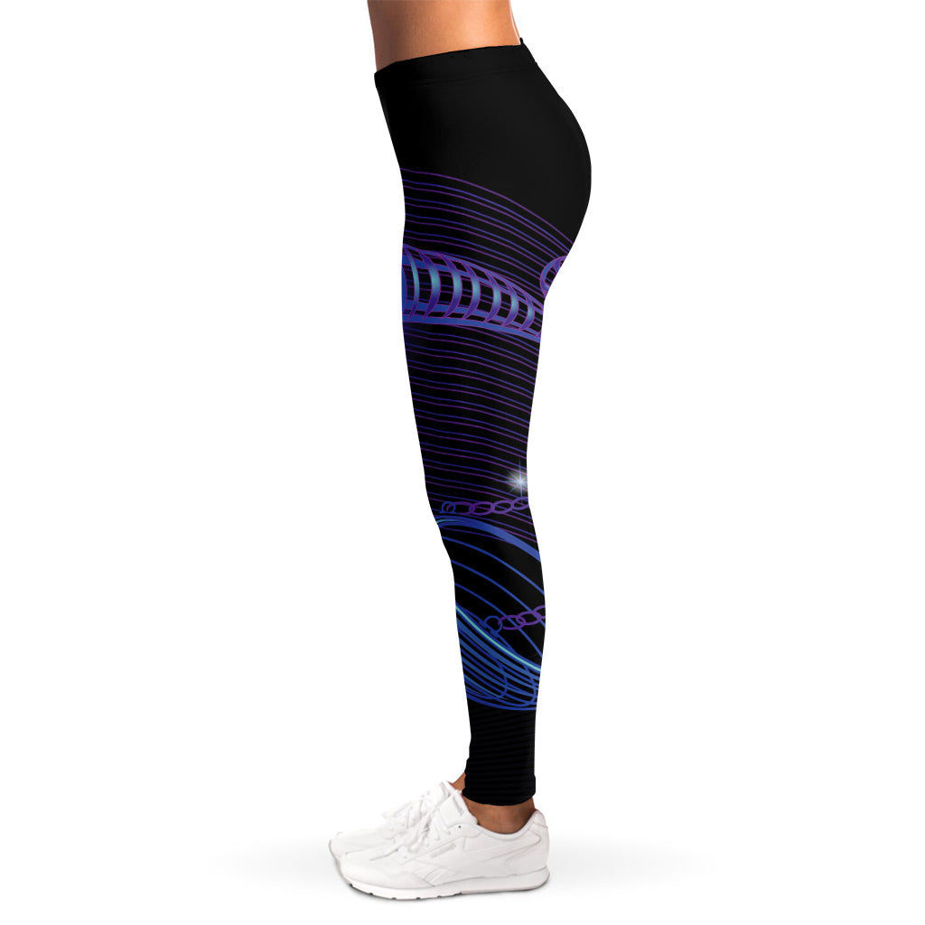 Dark Libra Zodiac Sign Print Women's Leggings