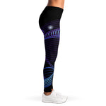 Dark Libra Zodiac Sign Print Women's Leggings