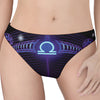 Dark Libra Zodiac Sign Print Women's Thong