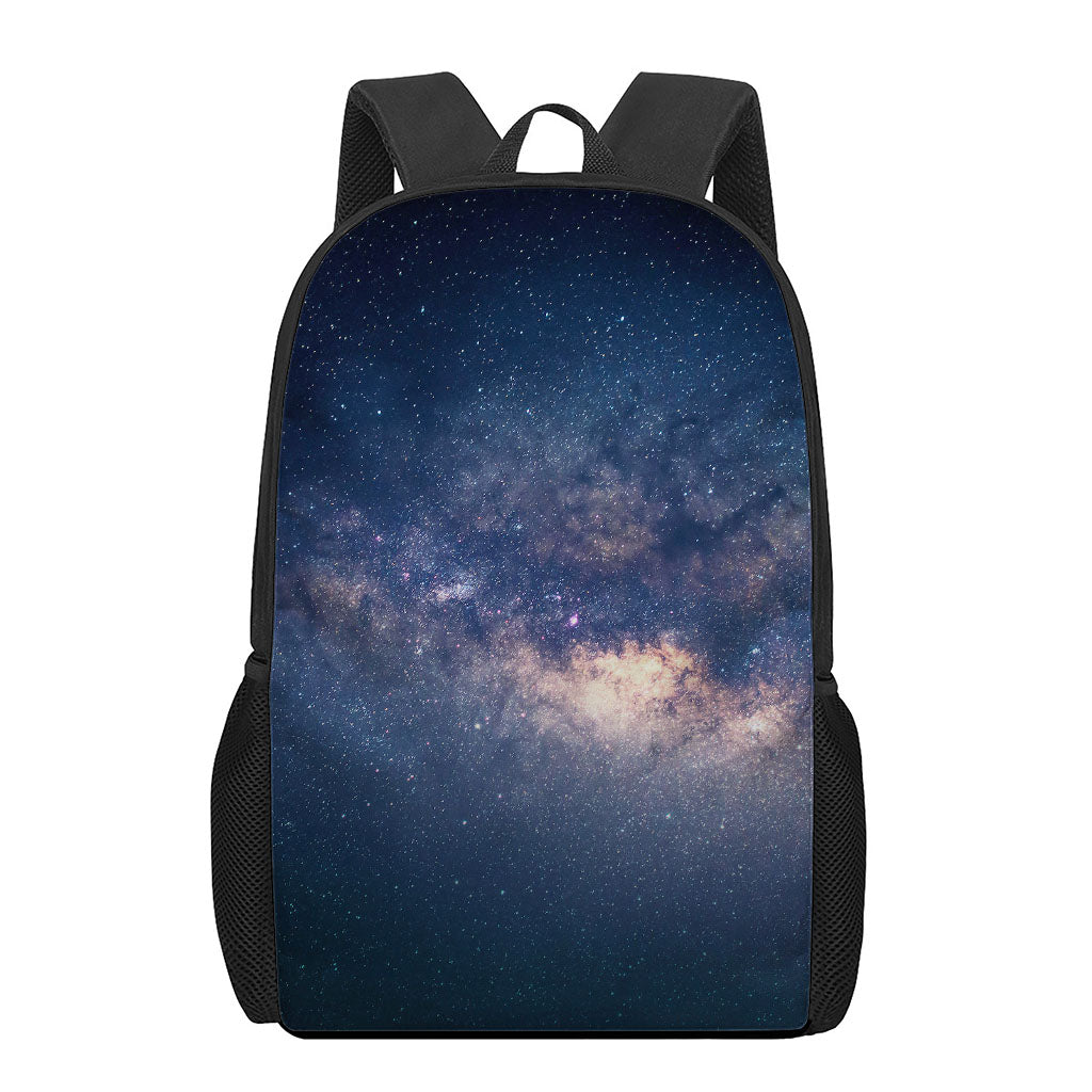 Dark Milky Way Galaxy Space Print 17 Inch Backpack