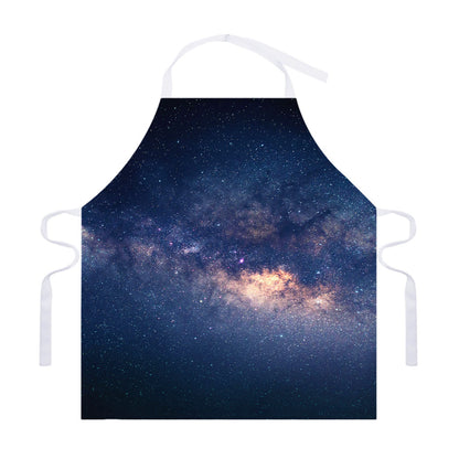 Dark Milky Way Galaxy Space Print Adjustable Apron