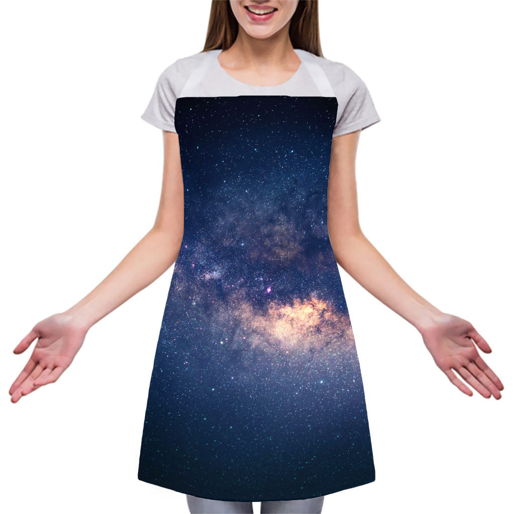 Dark Milky Way Galaxy Space Print Adjustable Apron