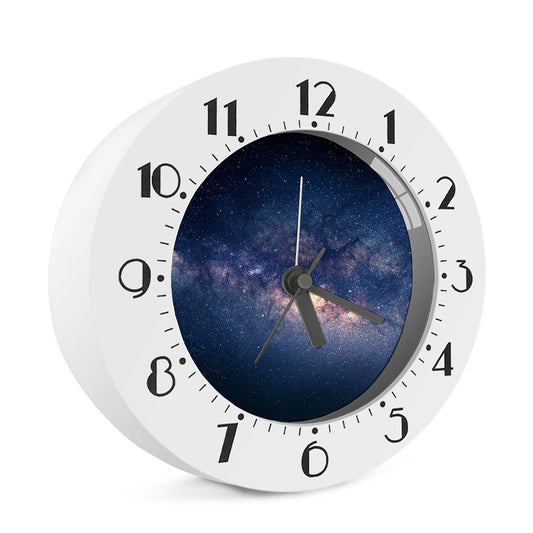 Dark Milky Way Galaxy Space Print Alarm Clock