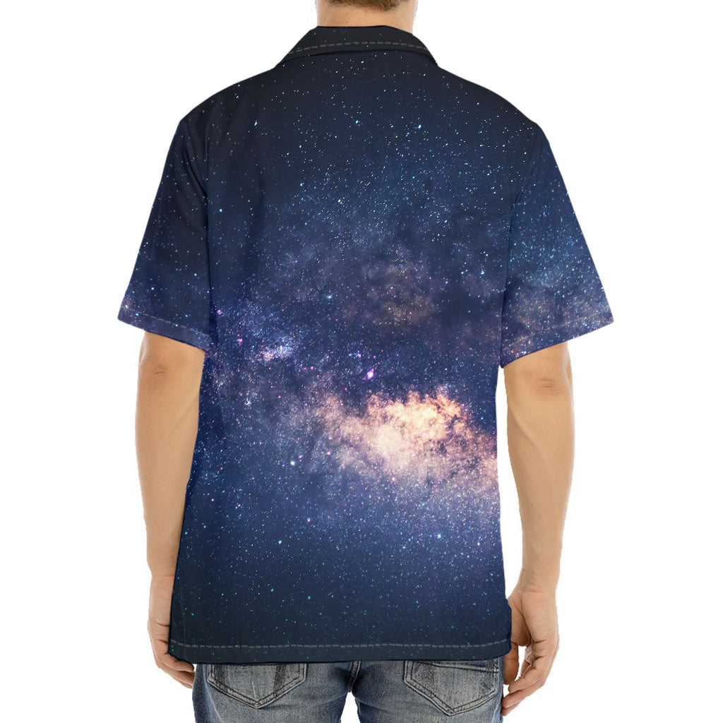 Dark Milky Way Galaxy Space Print Aloha Shirt