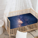 Dark Milky Way Galaxy Space Print Baby Crib Sheet