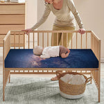 Dark Milky Way Galaxy Space Print Baby Crib Sheet