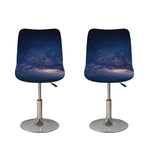 Dark Milky Way Galaxy Space Print Bar Stool Covers