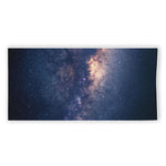 Dark Milky Way Galaxy Space Print Beach Towel