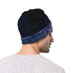 Dark Milky Way Galaxy Space Print Beanie