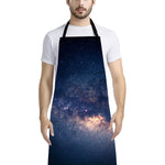 Dark Milky Way Galaxy Space Print Bib Apron With Pocket