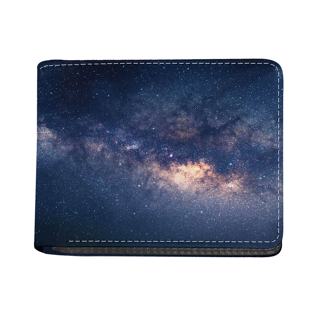 Dark Milky Way Galaxy Space Print Bifold Wallet