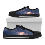 Dark Milky Way Galaxy Space Print Black Low Top Sneakers