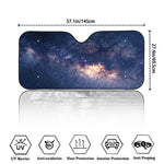 Dark Milky Way Galaxy Space Print Car Windshield Sun Shade