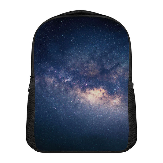 Dark Milky Way Galaxy Space Print Casual Backpack