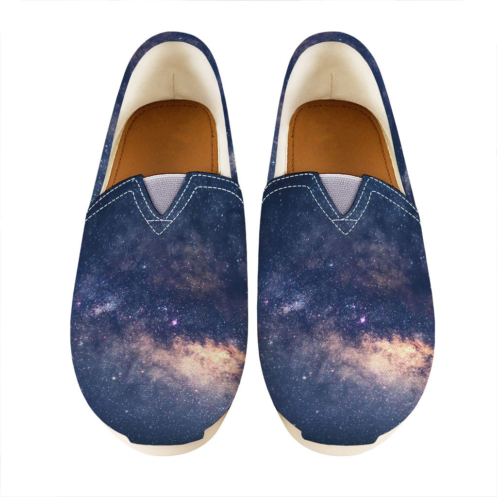 Dark Milky Way Galaxy Space Print Casual Shoes