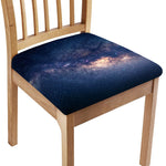 Dark Milky Way Galaxy Space Print Chair Cushion Cover