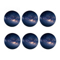 Dark Milky Way Galaxy Space Print Coaster Set