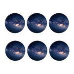 Dark Milky Way Galaxy Space Print Coaster Set