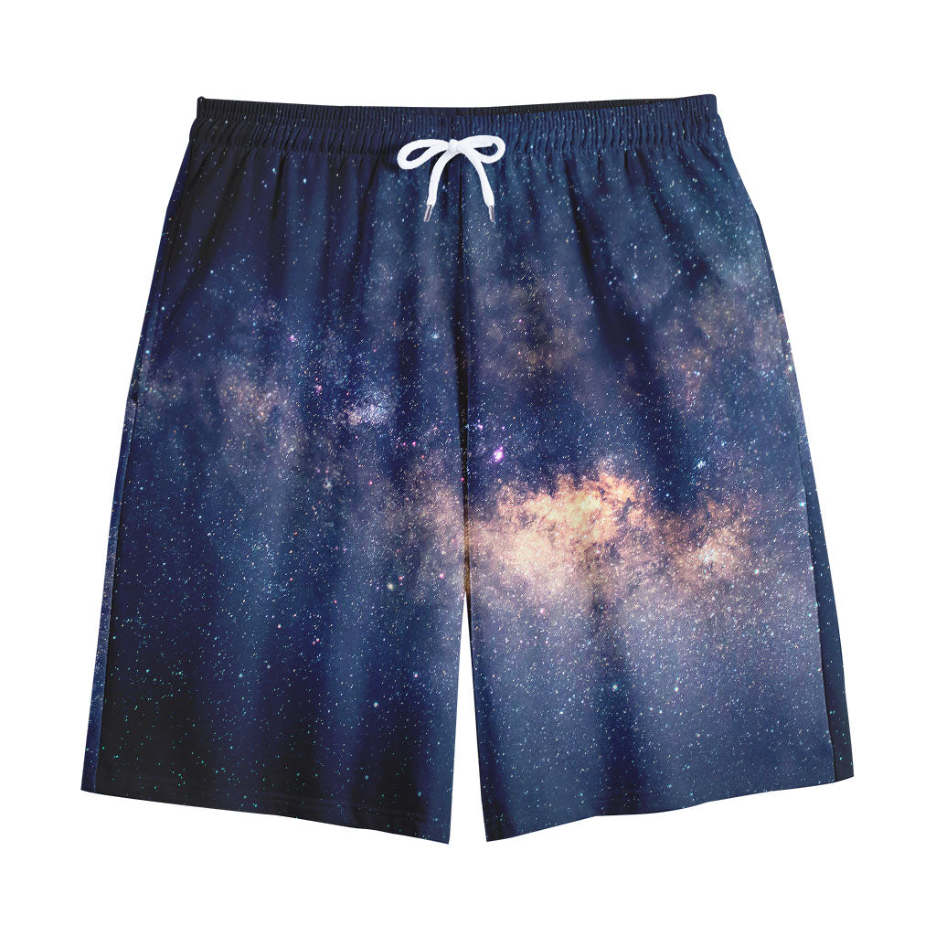 Dark Milky Way Galaxy Space Print Cotton Shorts