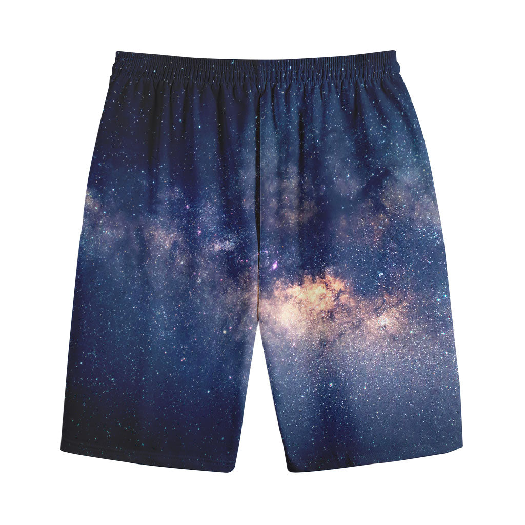 Dark Milky Way Galaxy Space Print Cotton Shorts