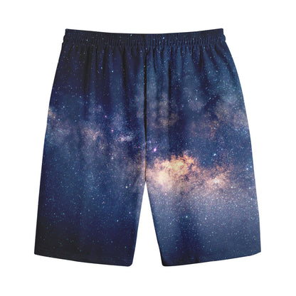 Dark Milky Way Galaxy Space Print Cotton Shorts