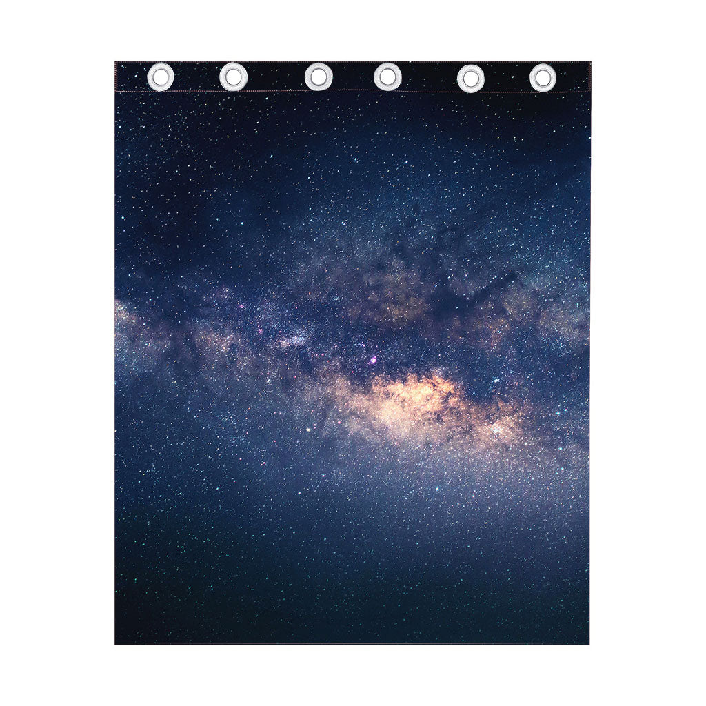 Dark Milky Way Galaxy Space Print Curtain