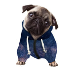 Dark Milky Way Galaxy Space Print Dog Zip Up Hoodie