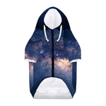 Dark Milky Way Galaxy Space Print Dog Zip Up Hoodie