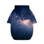 Dark Milky Way Galaxy Space Print Dog Zip Up Hoodie