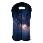 Dark Milky Way Galaxy Space Print Double Neoprene Wine Tote