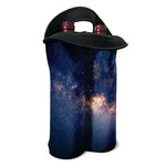 Dark Milky Way Galaxy Space Print Double Neoprene Wine Tote