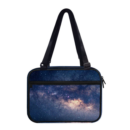 Dark Milky Way Galaxy Space Print Double Strap Bible Bag