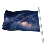 Dark Milky Way Galaxy Space Print Flag