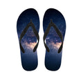 Dark Milky Way Galaxy Space Print Flip Flops