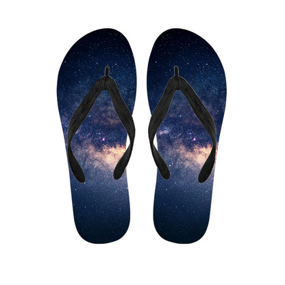 Dark Milky Way Galaxy Space Print Flip Flops