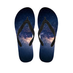 Dark Milky Way Galaxy Space Print Flip Flops