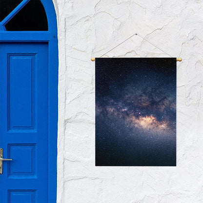 Dark Milky Way Galaxy Space Print Garden Flag