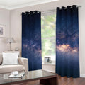 Dark Milky Way Galaxy Space Print Grommet Curtains