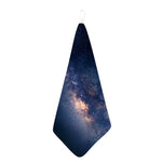 Dark Milky Way Galaxy Space Print Hand Towel